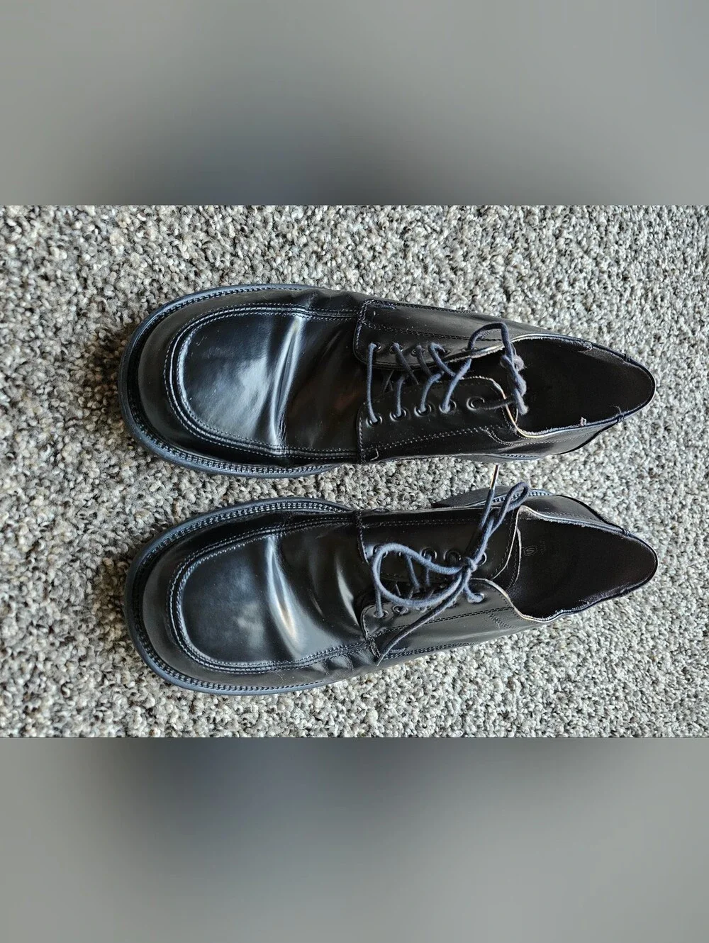 Vintage Skechers Men's Black Leather Lace-Up Oxford Dress Shoes Size 11